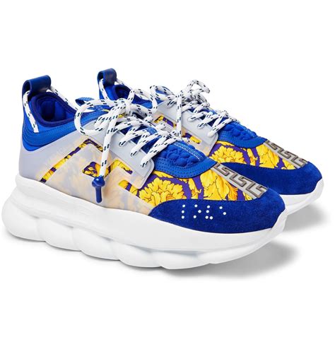 blue versace chain reaction shoes|Versace chain reaction sneakers price.